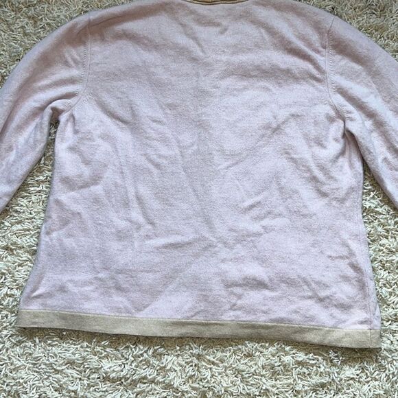 Beautiful Vintage Escada Pink And Tan Sweater Wool Cashmere Silk Blend Italy Siz - Picture 7 of 14